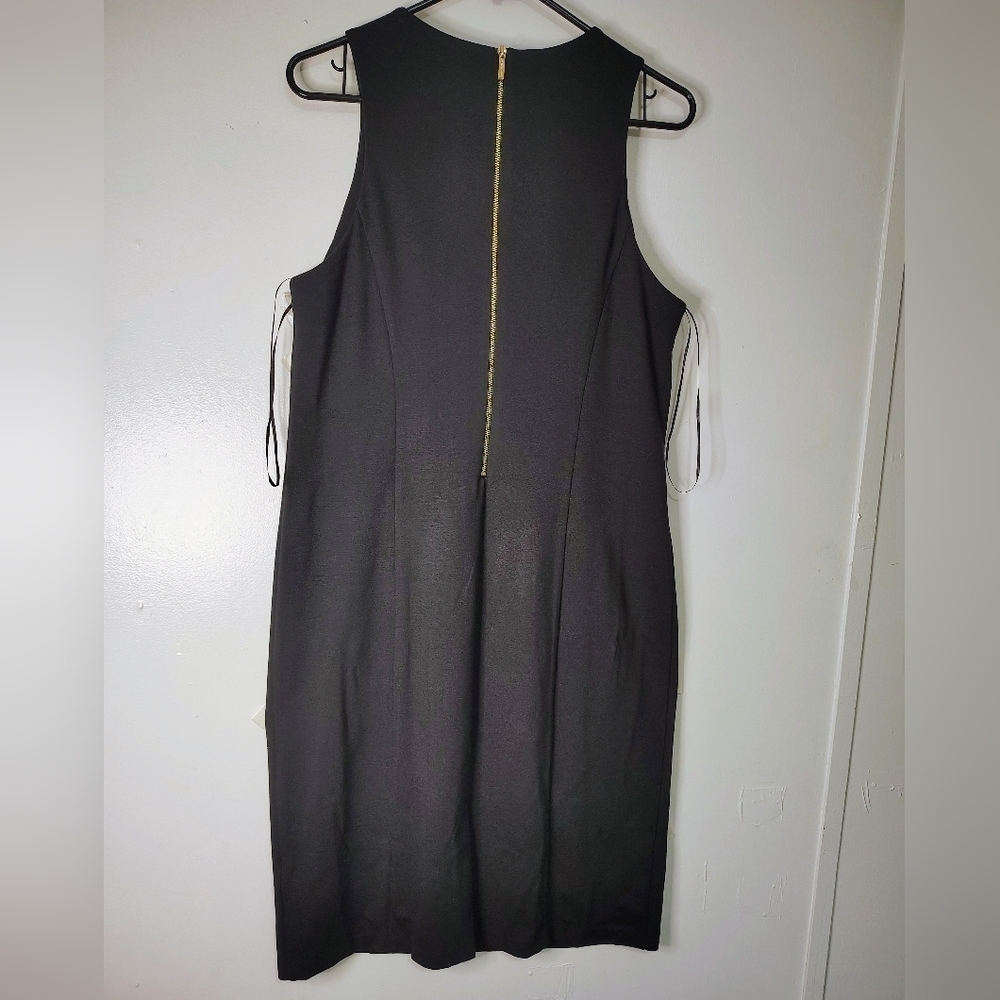 Michael Kors women's,mini dress party cocktail size 8, stretch, full zip, black. - Picture 3 of 15